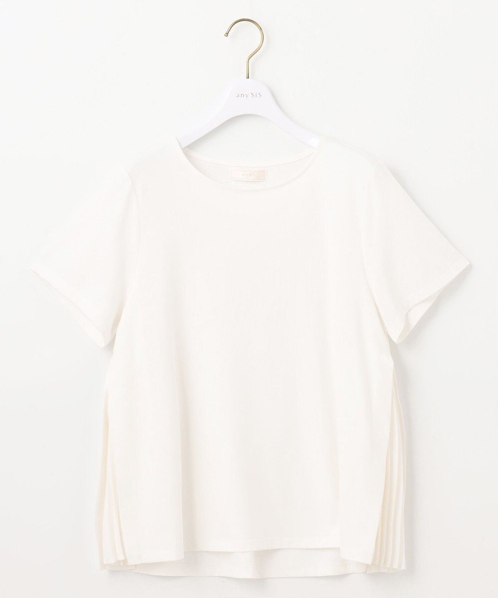 ANY SIS 【UVケア】サイドプリーツ カットソー 
