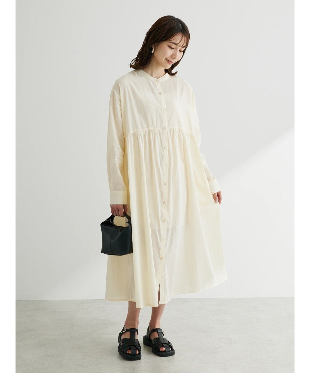 Green Parks ボリュームギャザーシャツワンピース 