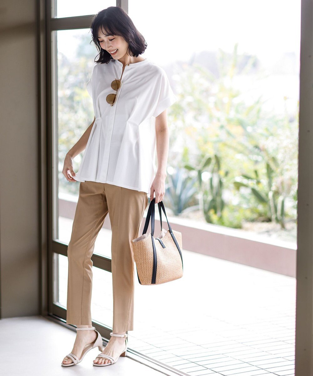 ANY SIS S エアリーストレッチ テーパードパンツ 