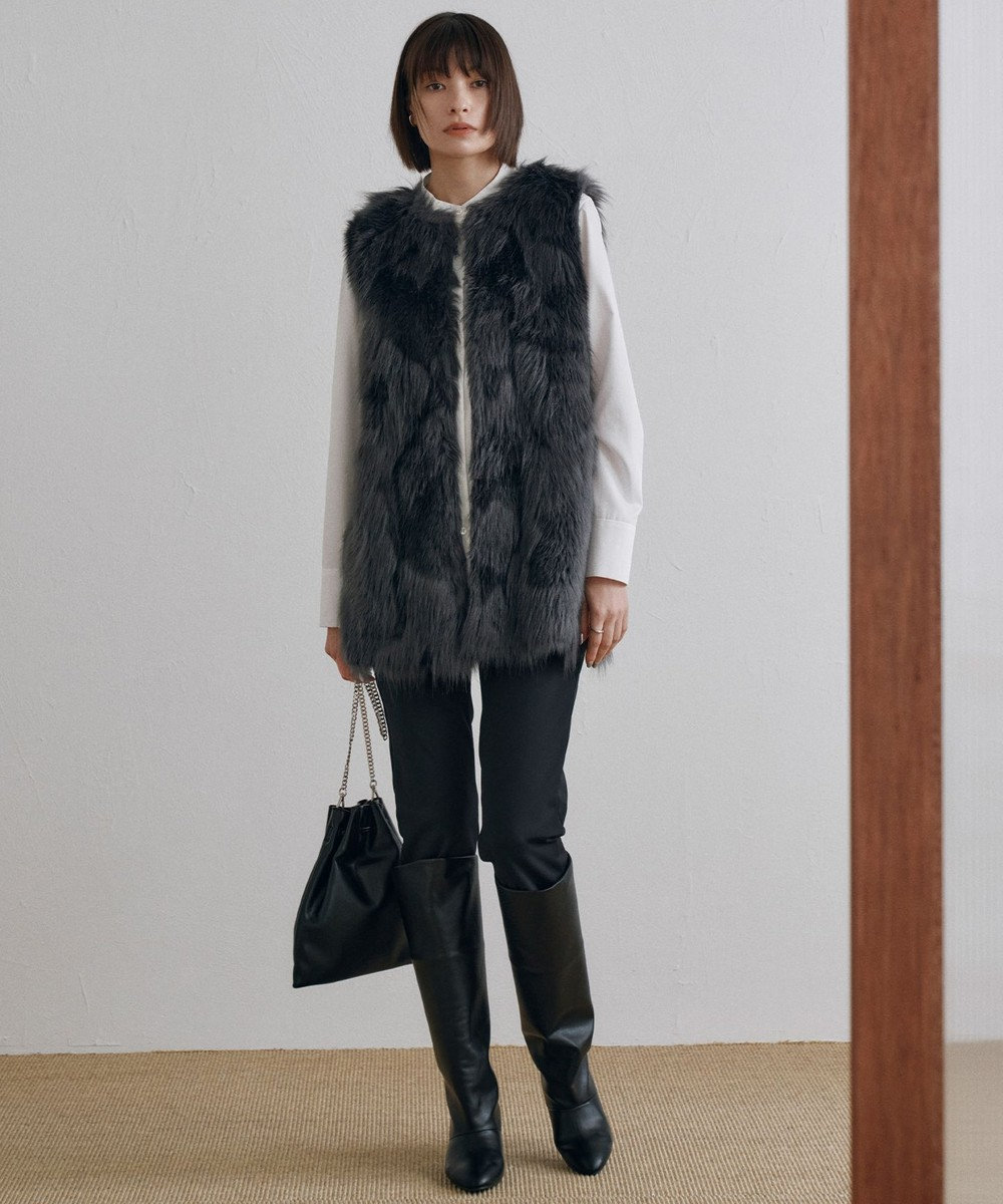 ICB 【洗える】 コットンサテンシャーティング シャツ 