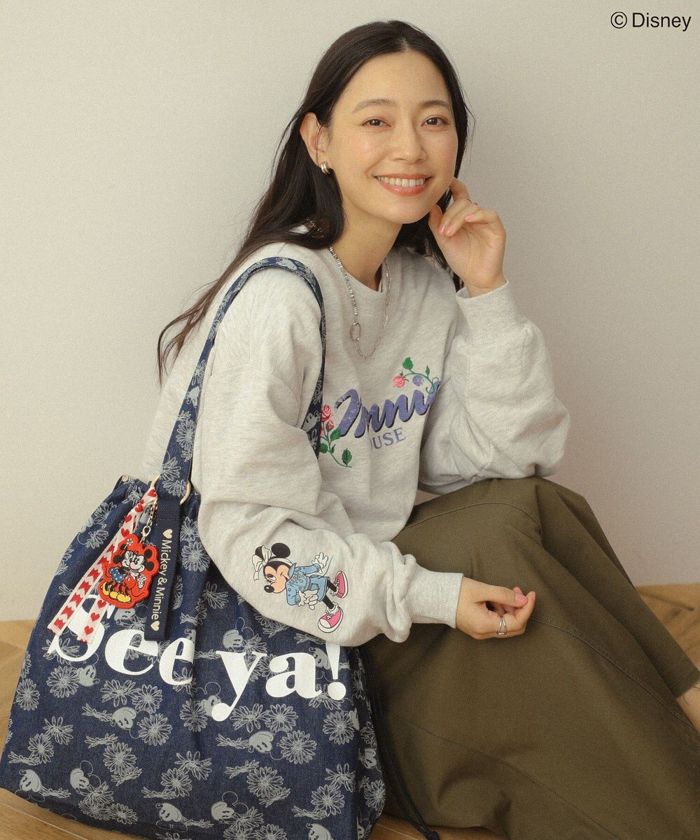 Green Parks ミッキー＆フレンズ／花柄デニムトートバッグ 