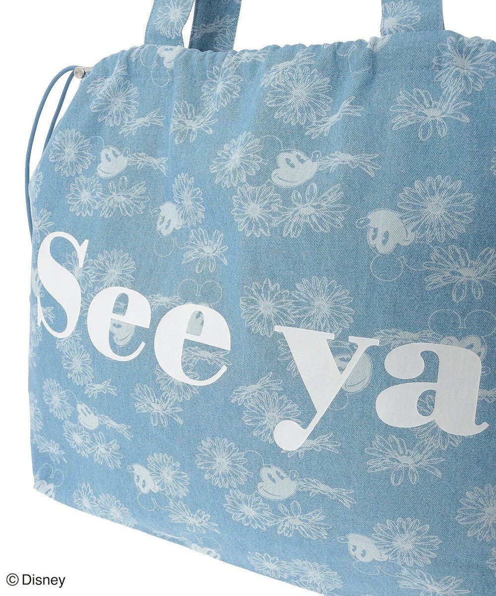 Green Parks ミッキー＆フレンズ／花柄デニムトートバッグ 