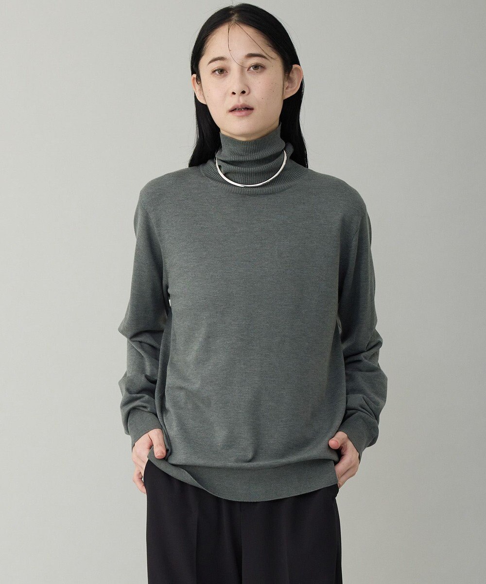 UNFILO MENS 【男女兼用】ソフトサーモ アンチピリングニット タートルネック 