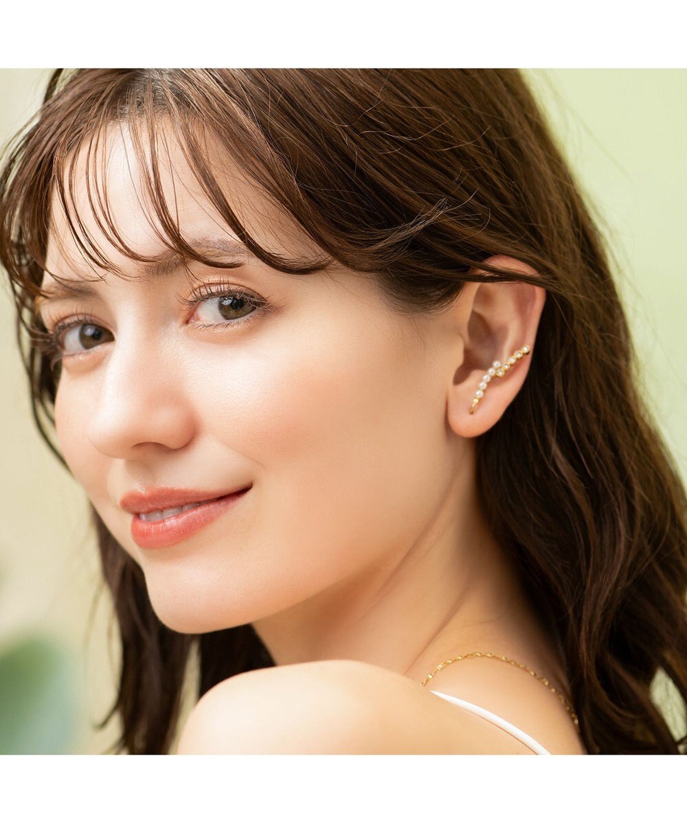 blancotokyo 【金属アレルギー対応】ビジューパールイヤークライマー METEORO 