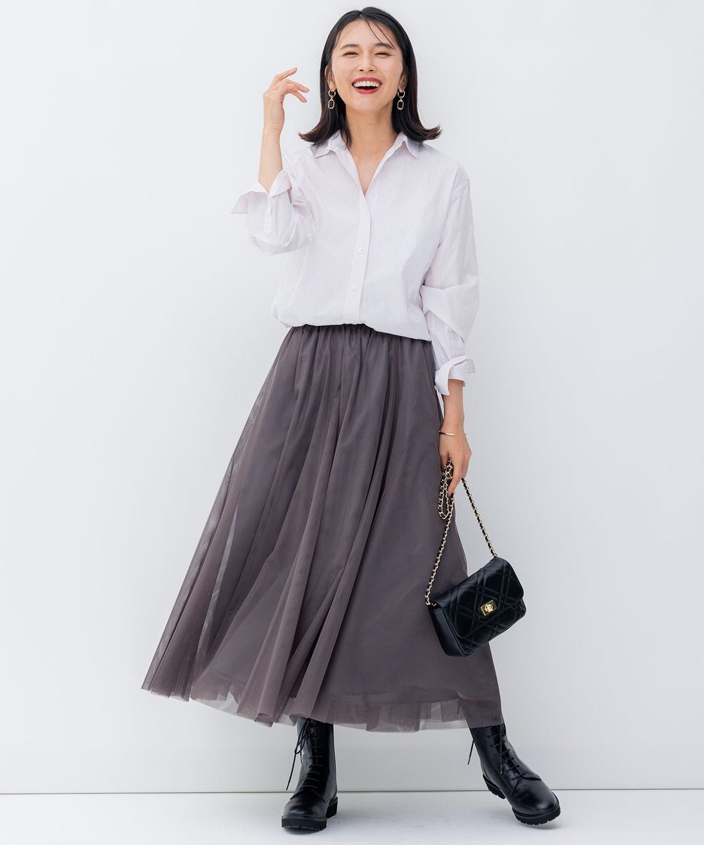 23区 S 【洗える】ソフトチュール スカート 