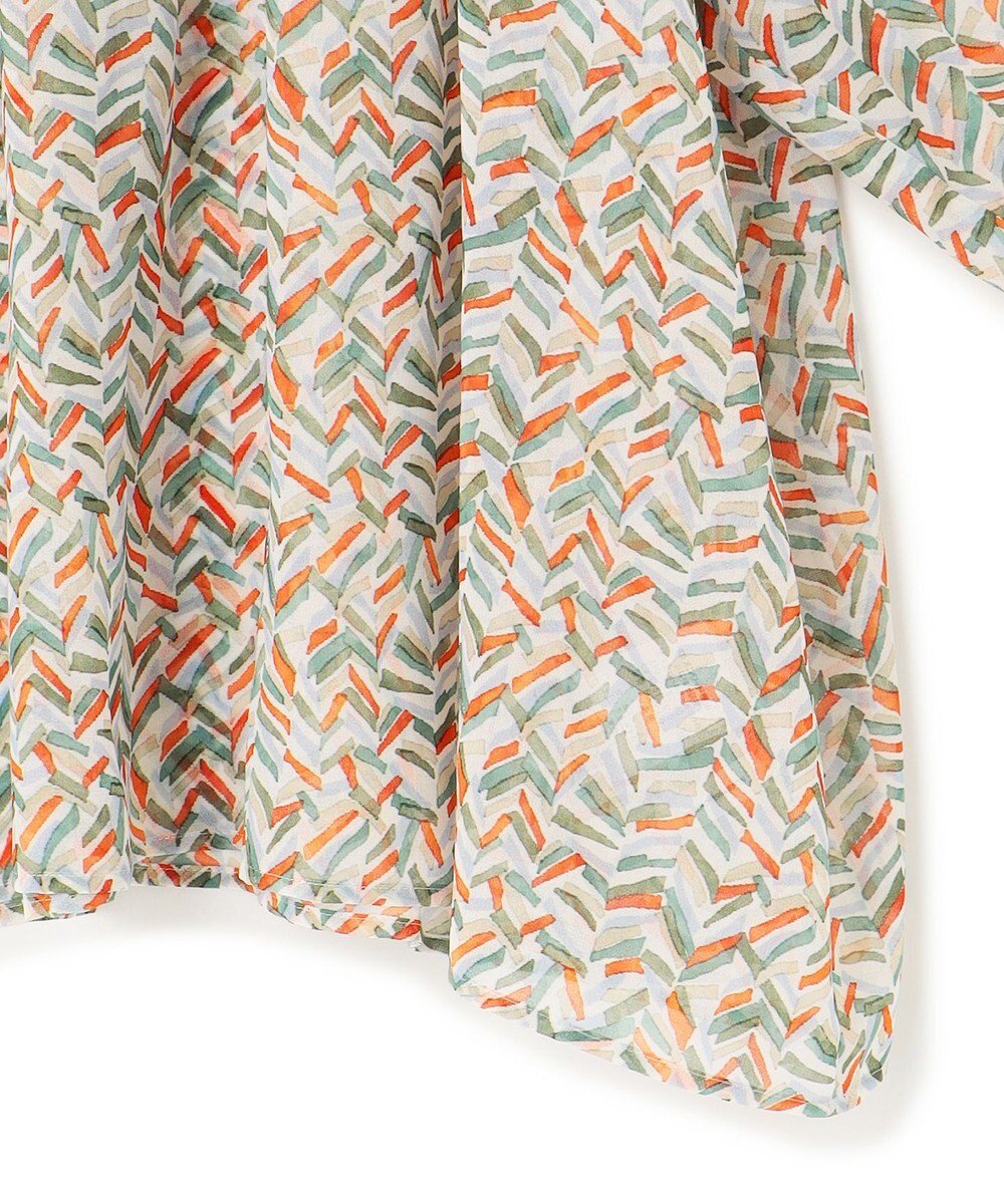 23区 【洗える】シアーヘリンボーンプリント ブラウス 