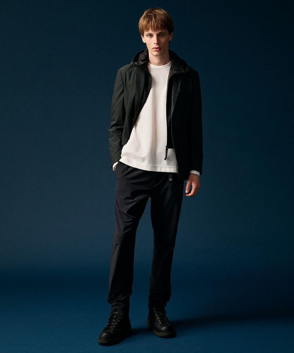 JOSEPH ABBOUD MOUNTAIN 【フードが外せる】メランジハイパワー2wayストレッチ ジャケット 