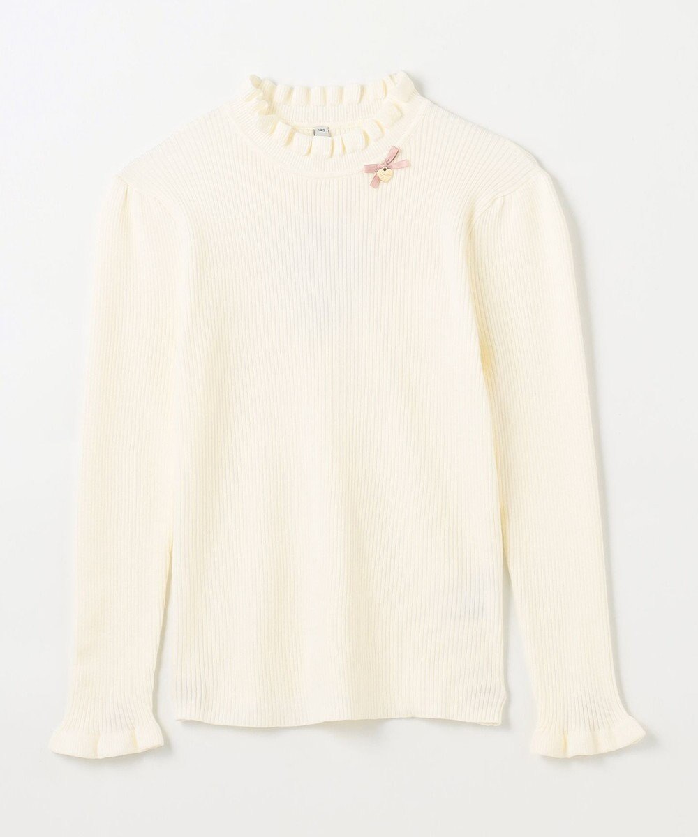 ANY KIDS 首フリルしあわせタッチニット 