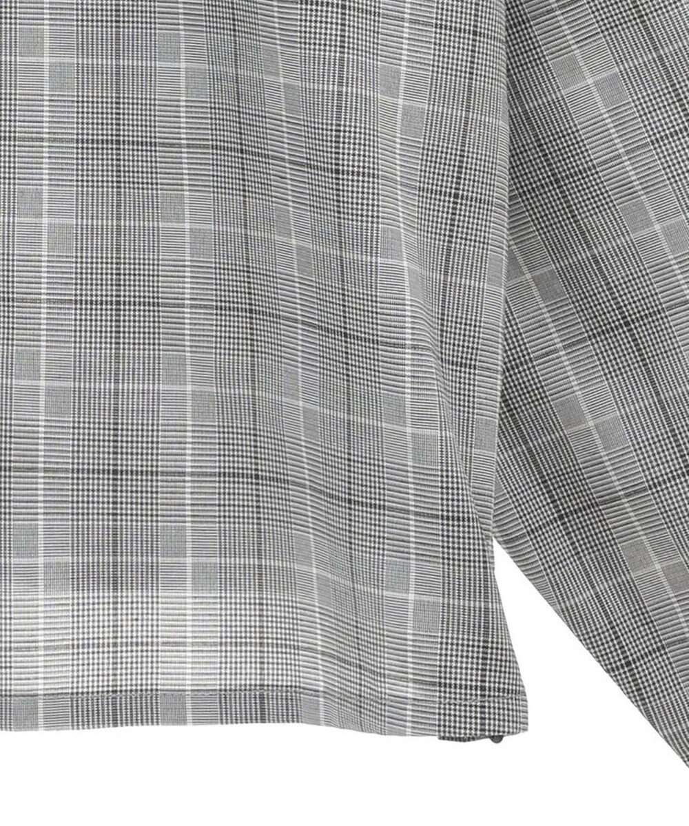 Green Parks サイドドロストショート丈シャツ（チェック） 