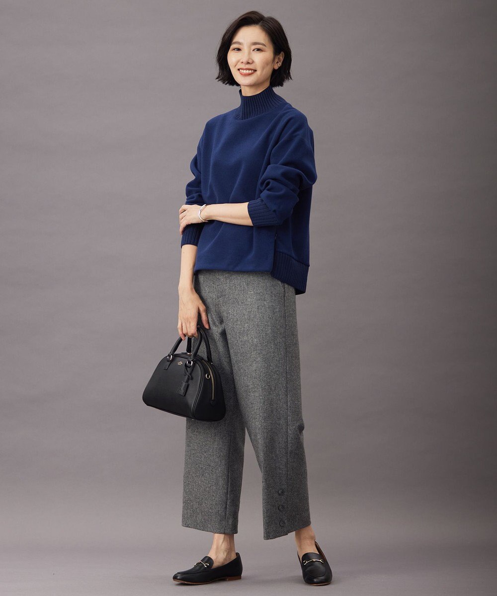 J.PRESS LADIES S ニードルパンチ ハイネック カットソー 