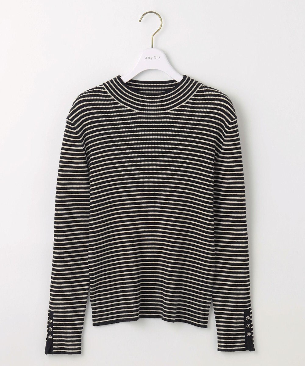 ANY SIS 【洗える】リブインナー ニット 