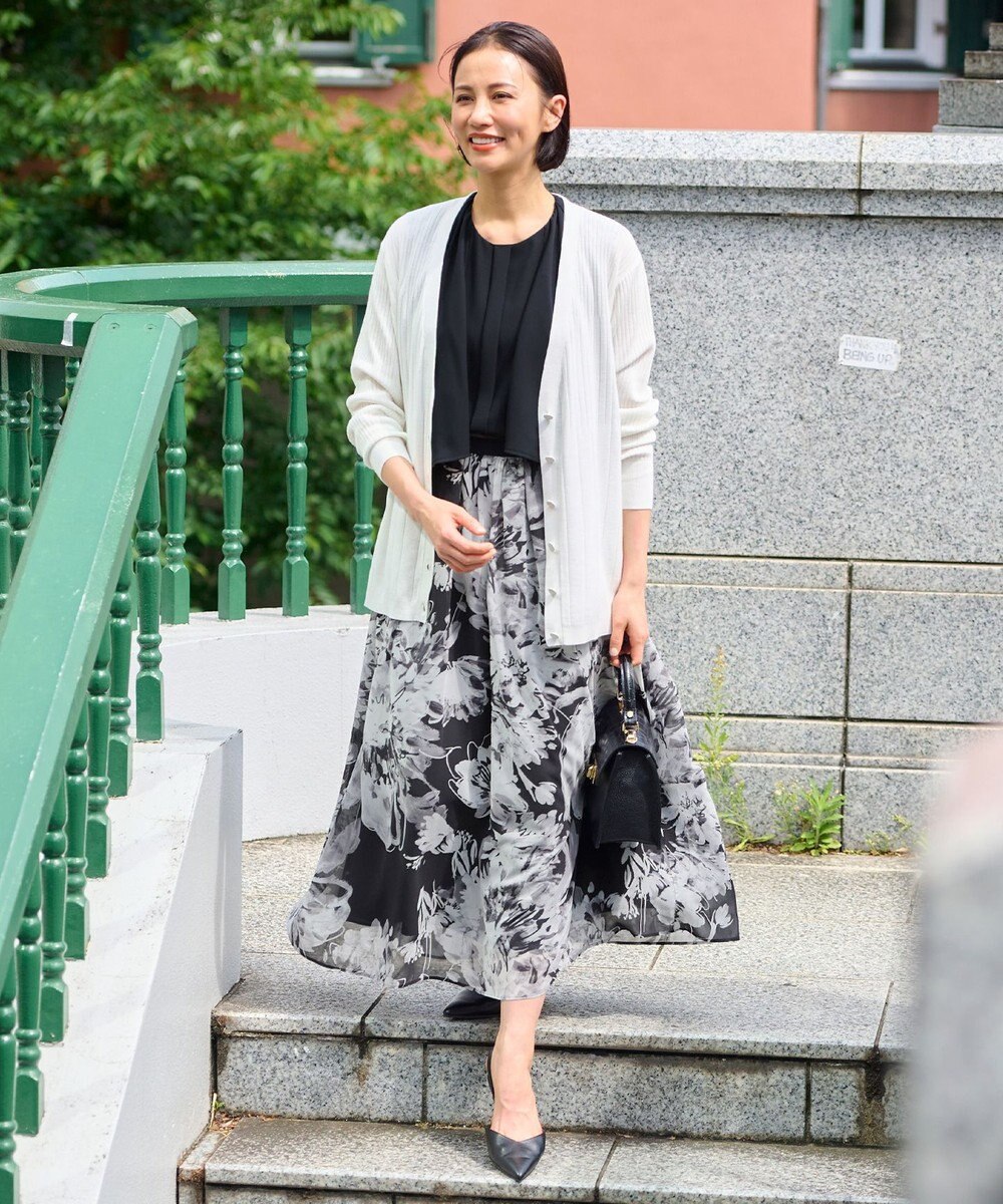 自由区 【洗える】バックサテンジョーゼット  ブラウス 