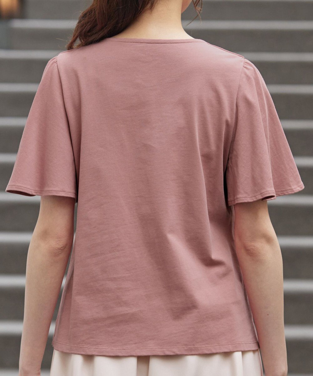 Tiaclasse 【おのののかさん着用】「サマケア」キーネックフレアスリーブトップス 