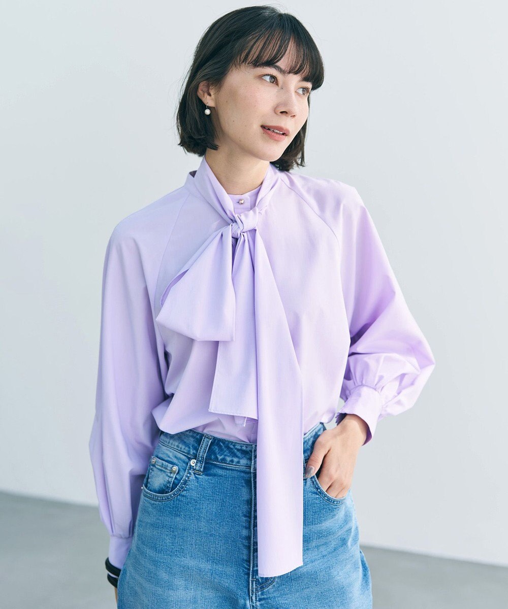 UNFILO 【取り外し可能なボウタイ付き/セレモニー】2WAY ボウタイブラウス 