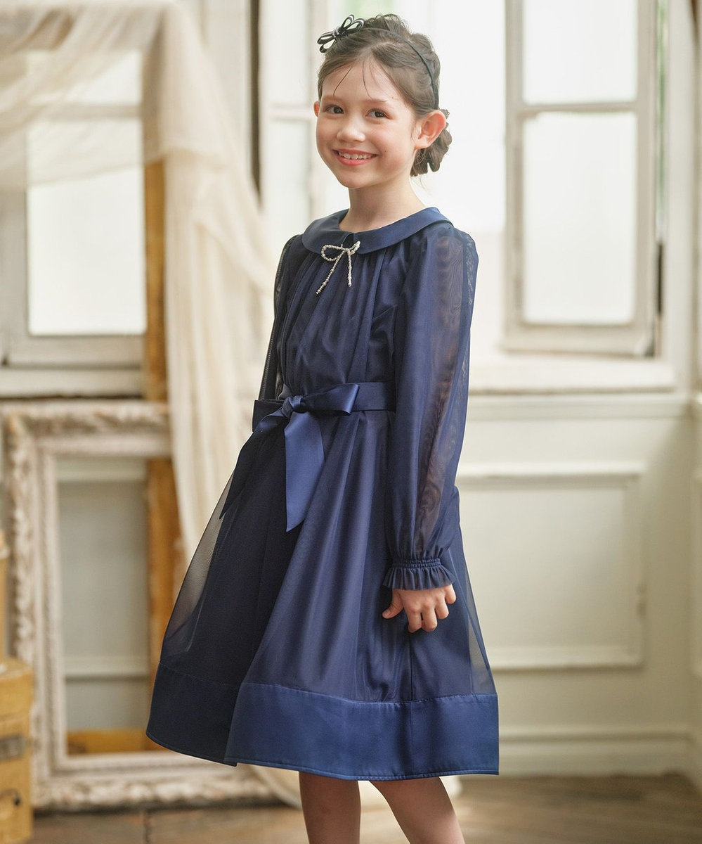 組曲 KIDS 【110-140㎝】チュールフレア ドレス 
