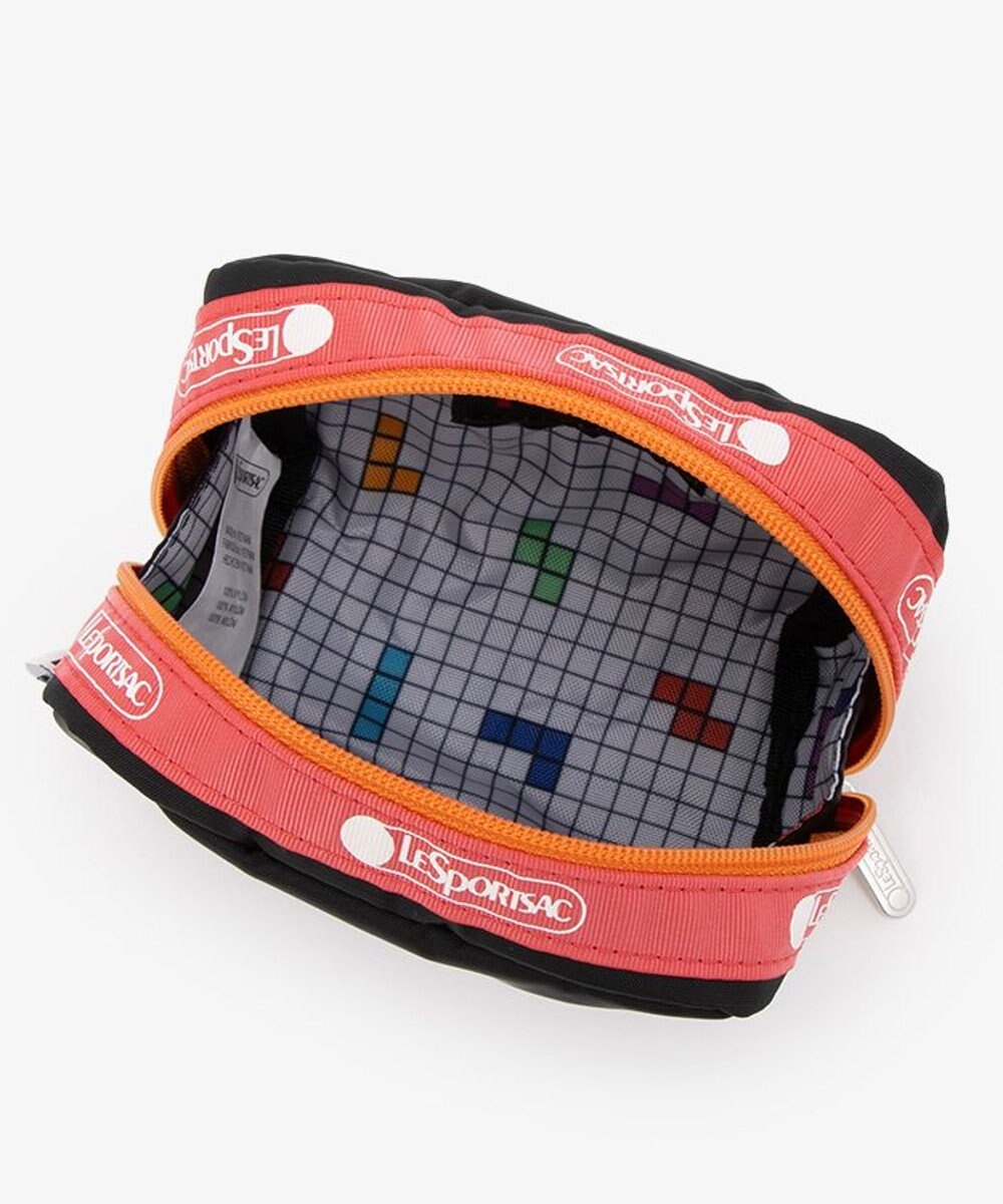 LeSportsac SQUARE COSMETIC/テトリスハートエンブロイダリースクエアコスメティック 