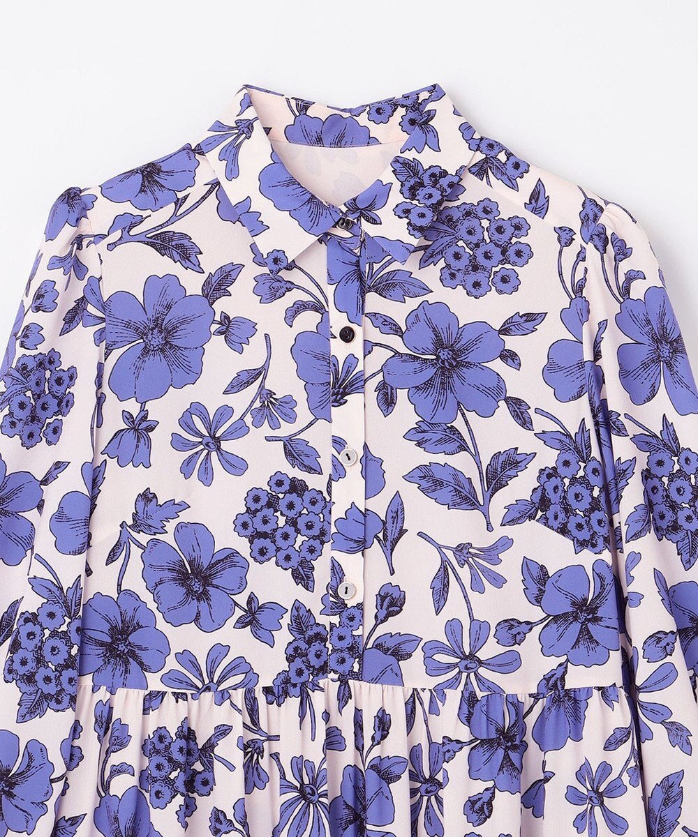 GRACE CONTINENTAL フラワープリントティアードワンピース 