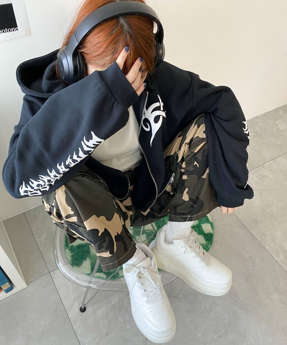 WEGO ボリュームレースアップ厚底スニーカー 