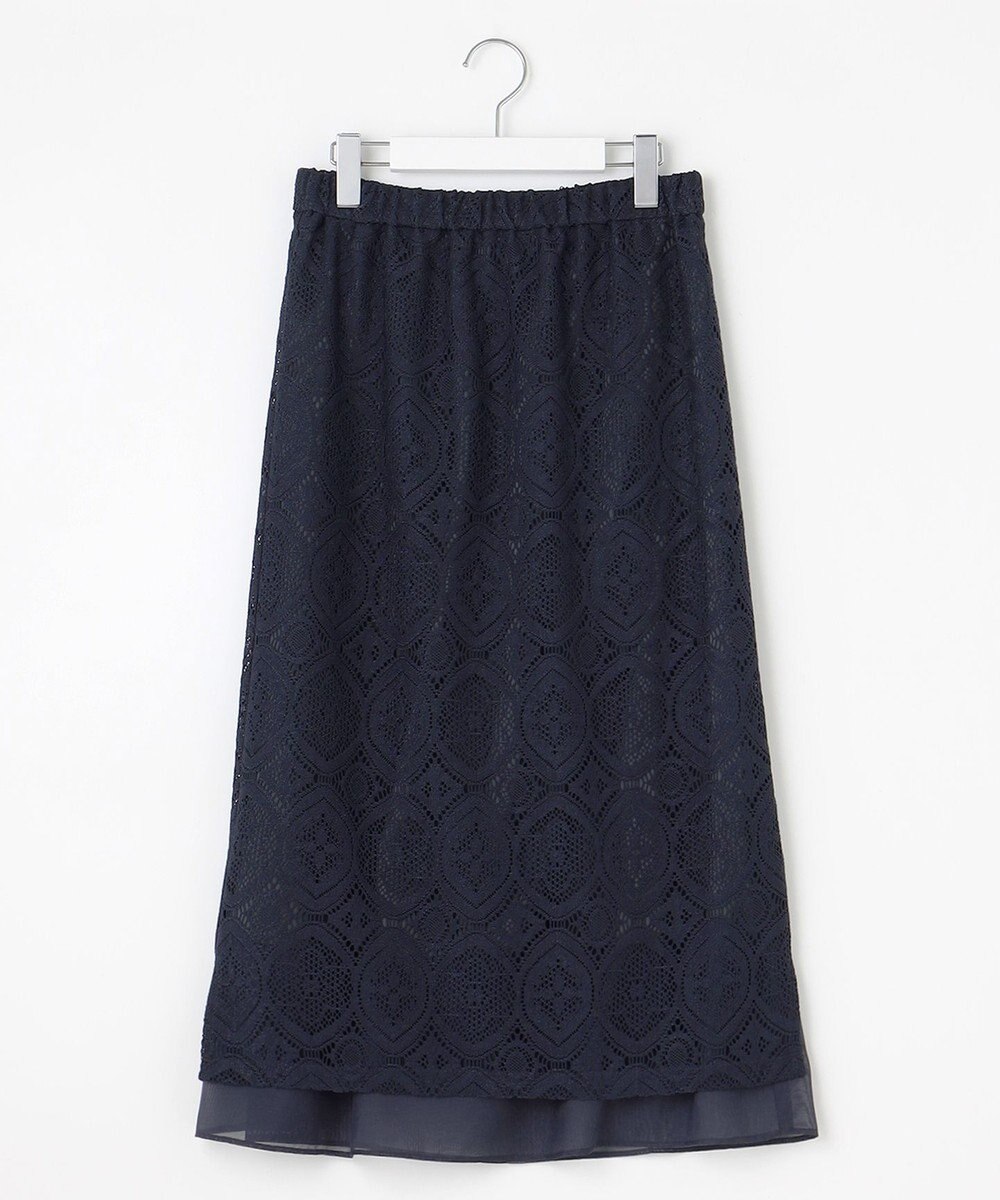 J.PRESS LADIES S 【洗える】ジャカードレース ナロースカート 