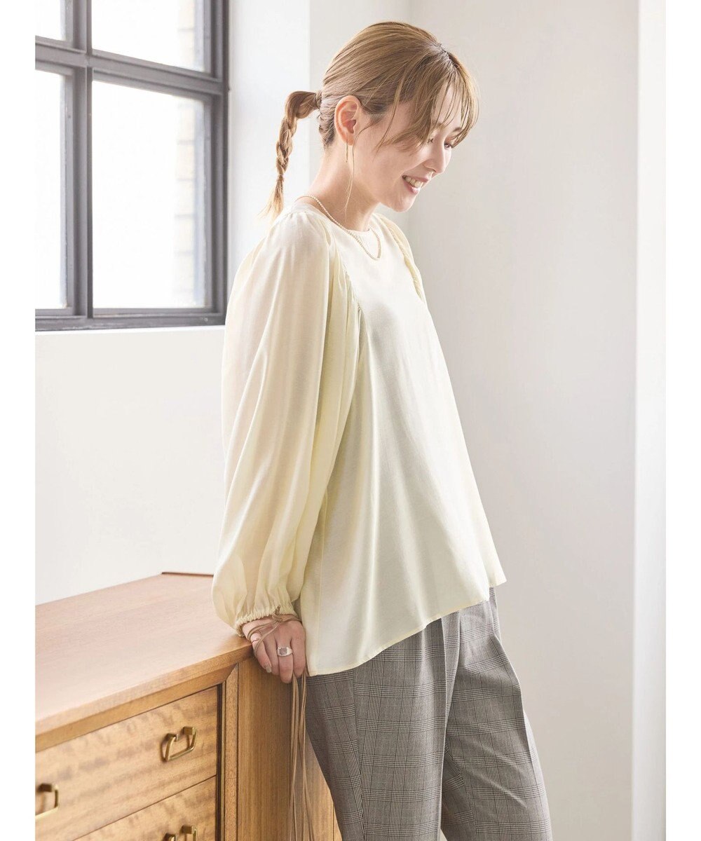 AMERICAN HOLIC 袖ボリュームシアーブラウス 