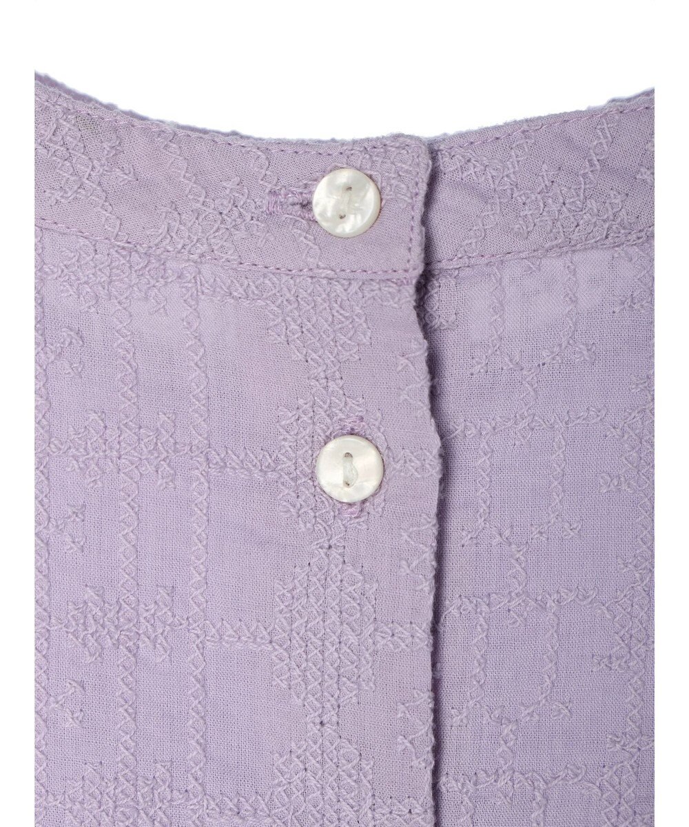 Green Parks インド綿 SET２点 刺繍７分丈ブラウス＋タンクトップ 