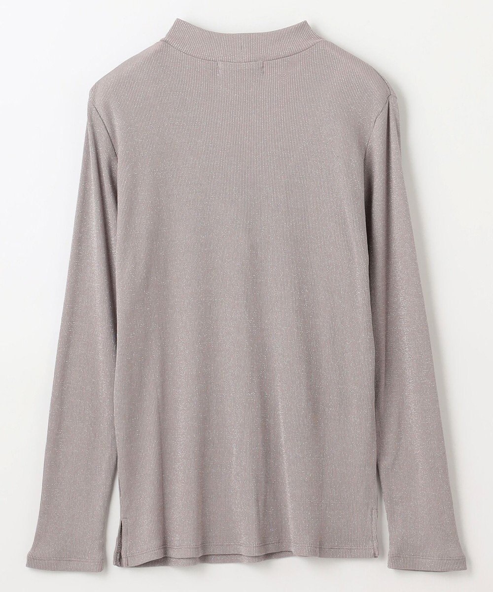 ANY 【洗濯機可】ラメハイネックＴシャツ 