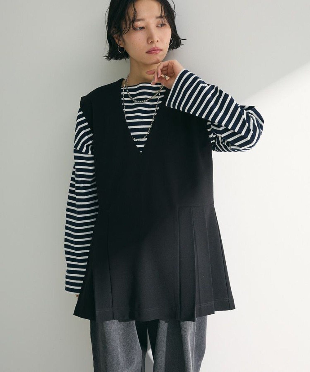 Green Parks ・Ｐｅｔｉｔ　Ｆｌｅｕｒ　サイドプリーツベスト 