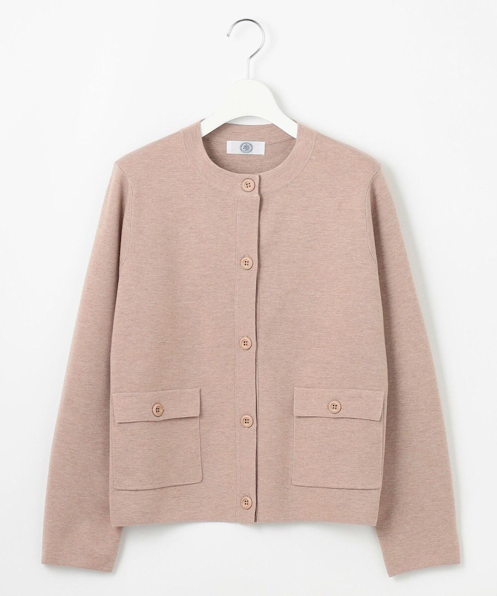 J.PRESS LADIES L 【WEB限定・洗える】WORSTED WOOL クルーネック カーディガン 