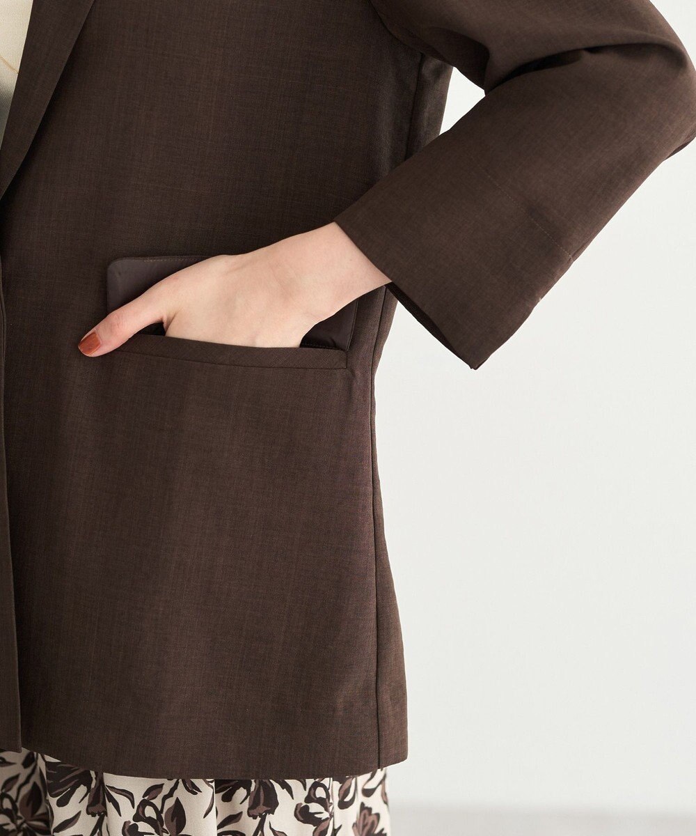 YECCA VECCA マシンウォッシャブルリネンライクジャケット 