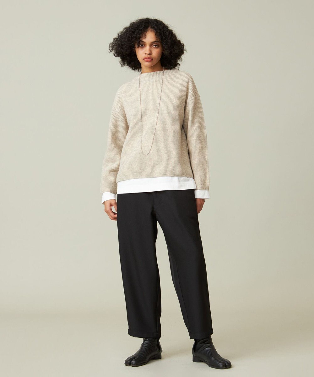 J.PRESS YORK STREET 【WOMEN】ウールカシミヤ ボトルネックショートニット 