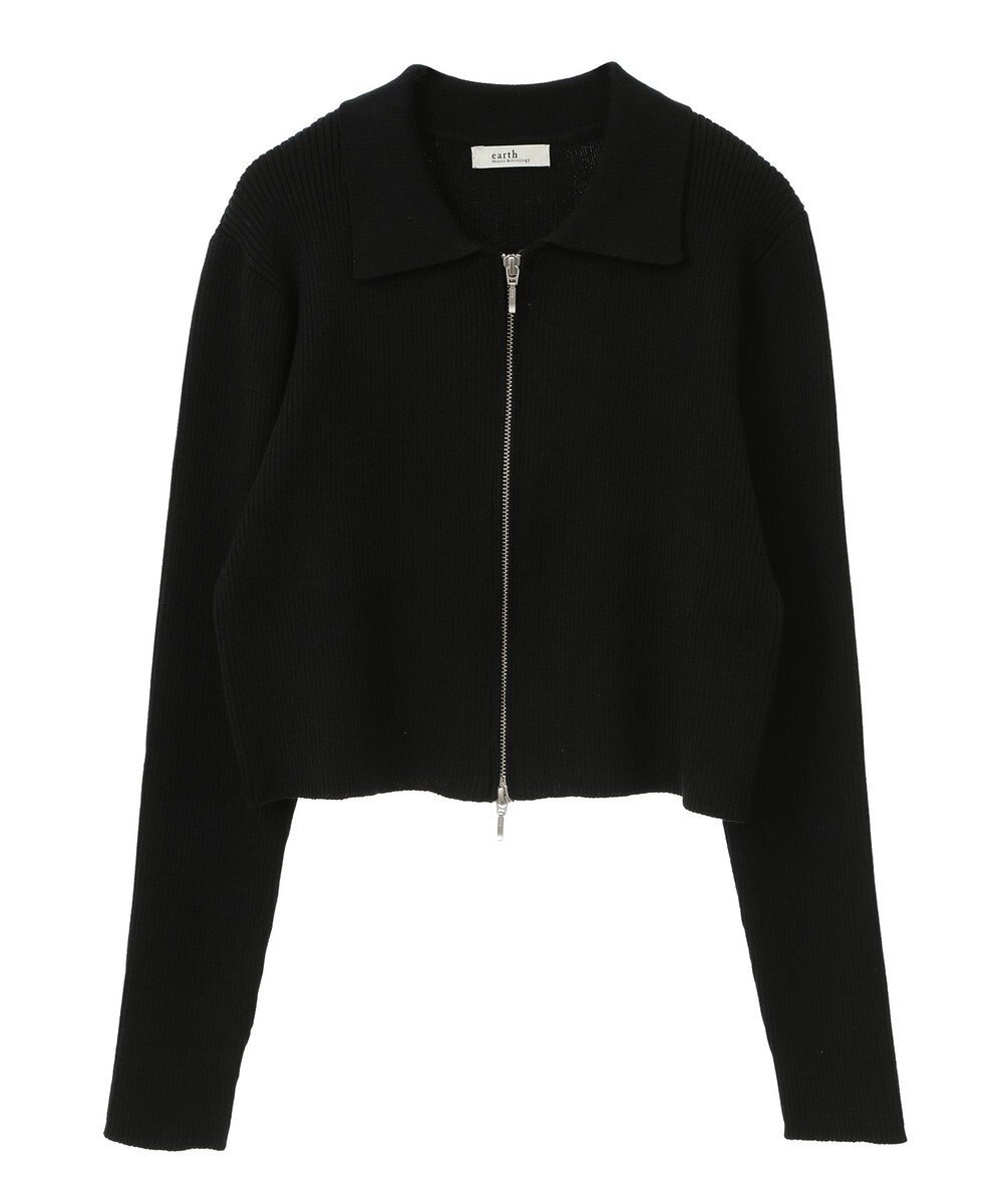 earth music&ecology Wジップリブカーディガン 