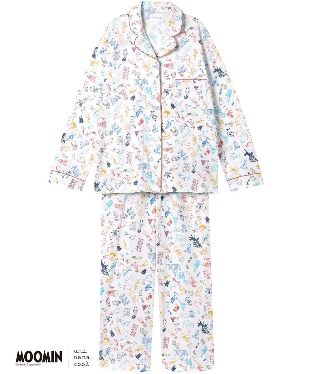 une nana cool 【ムーミン】【綿100%】 MOOMIN * une nana cool  開襟パジャマ 