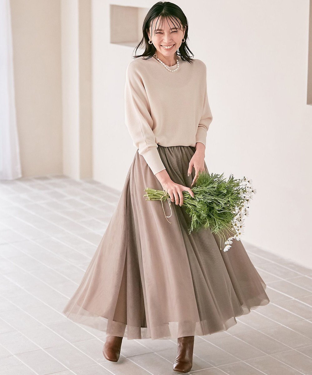 23区 【洗える】ウールブレンド ドルマン ニット 