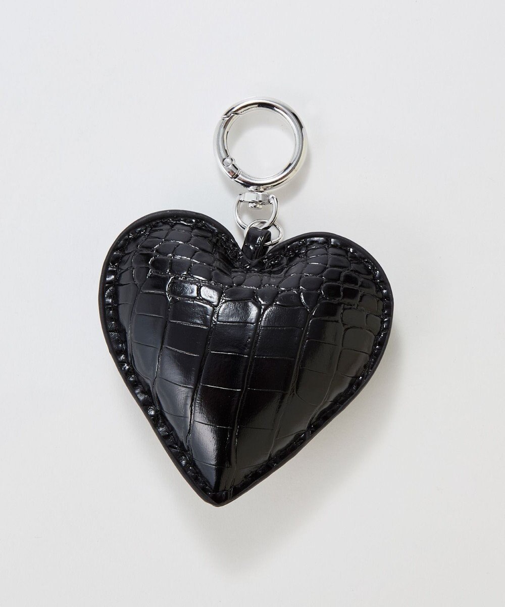 Phoebe ハートレザーバッグチャーム　ブラック 