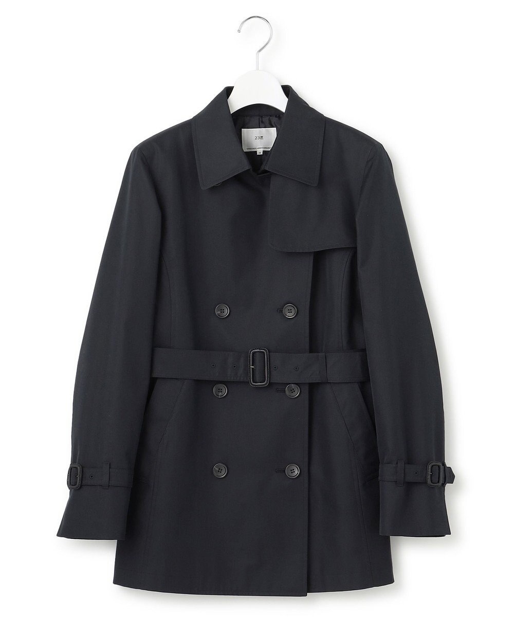 23区 L コットンポリエステルギャバジン ショート トレンチコート 