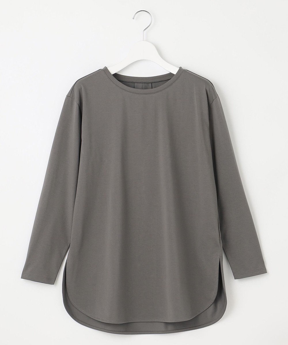 J.PRESS LADIES 【吸水速乾】プレーティングジャージー シャツテール カットソー 