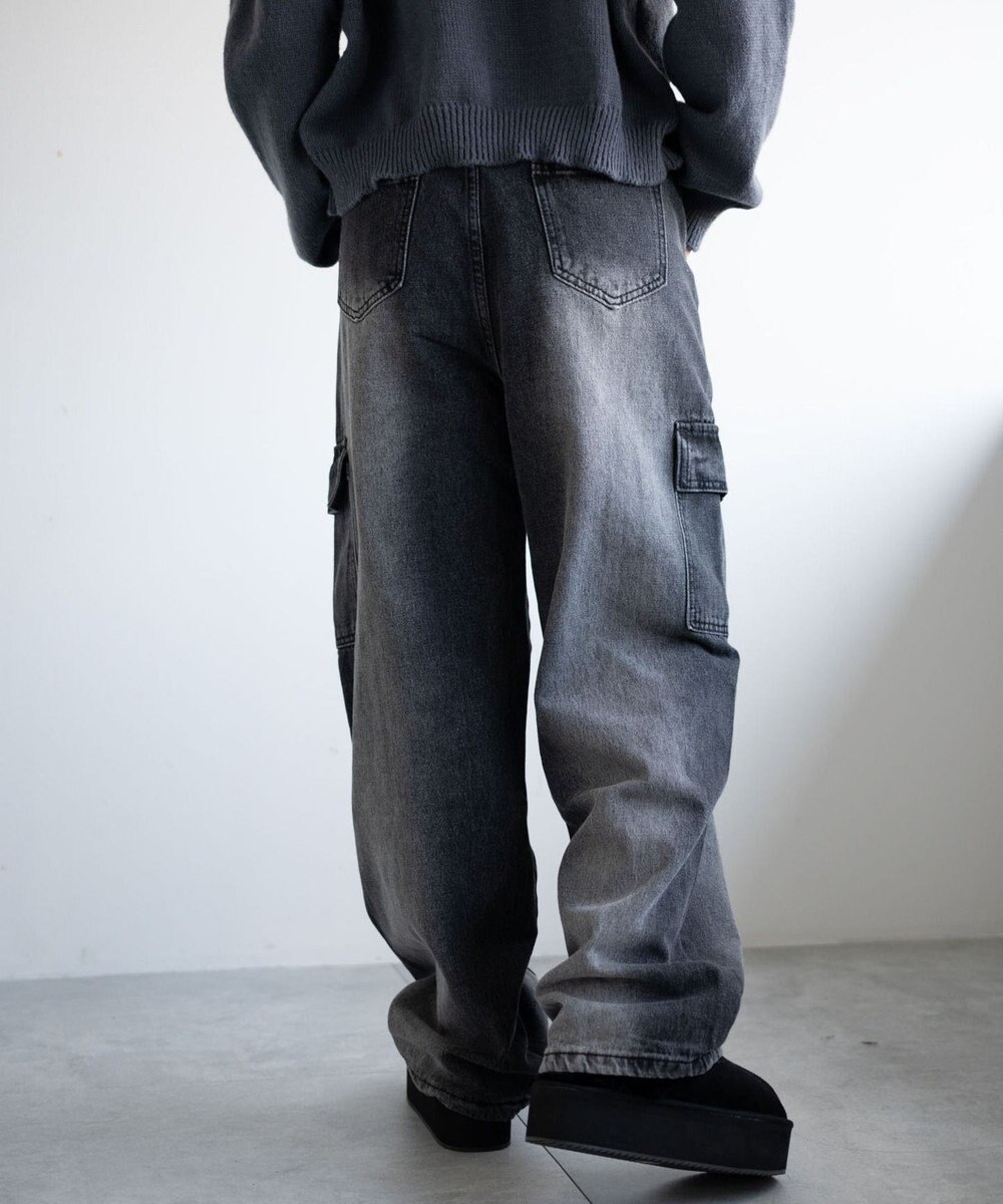 WEGO ヴィンテージウォッシュカーゴデニム 