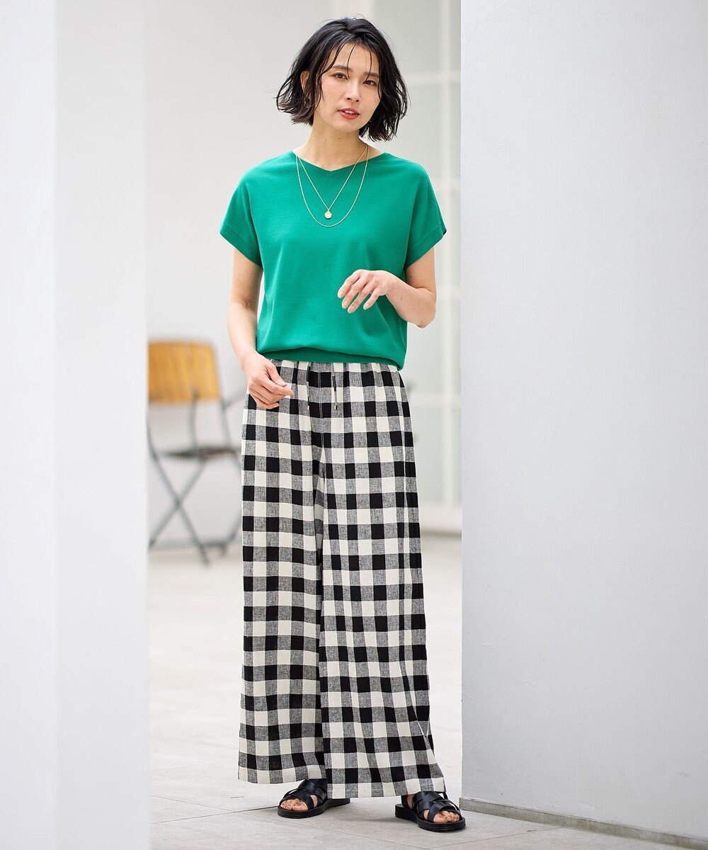 ANY L ハーフスリーブニット 