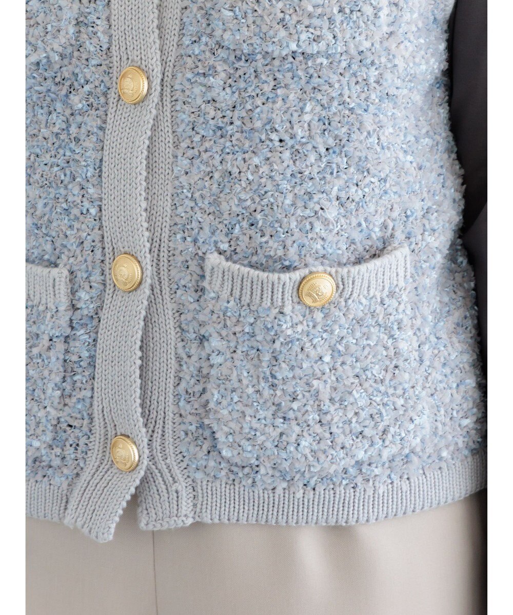 Te chichi ツイードニットベスト 