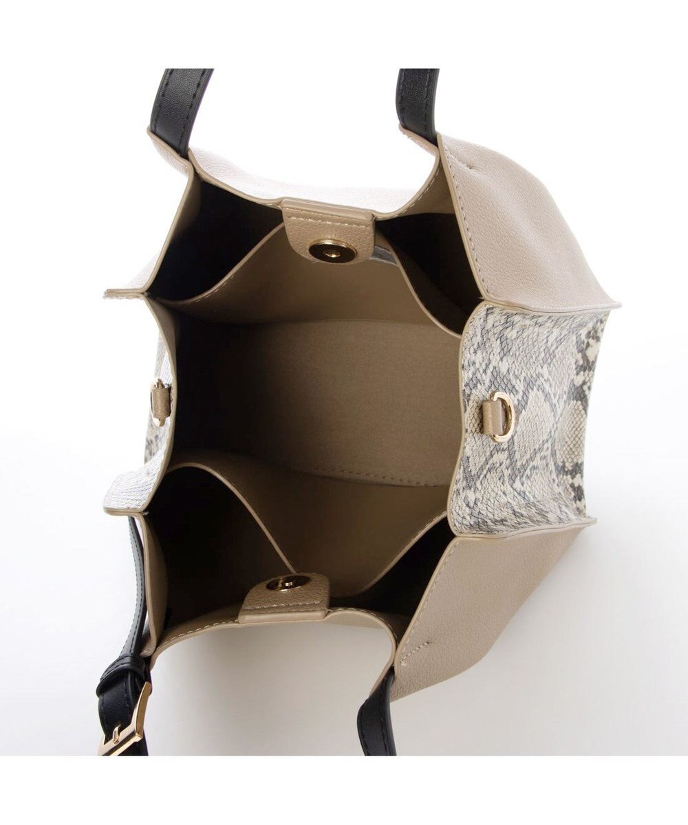 UNBILLION カシュカシュ cachecache / フェイクレザーショルダーバッグ付スクエアトート 