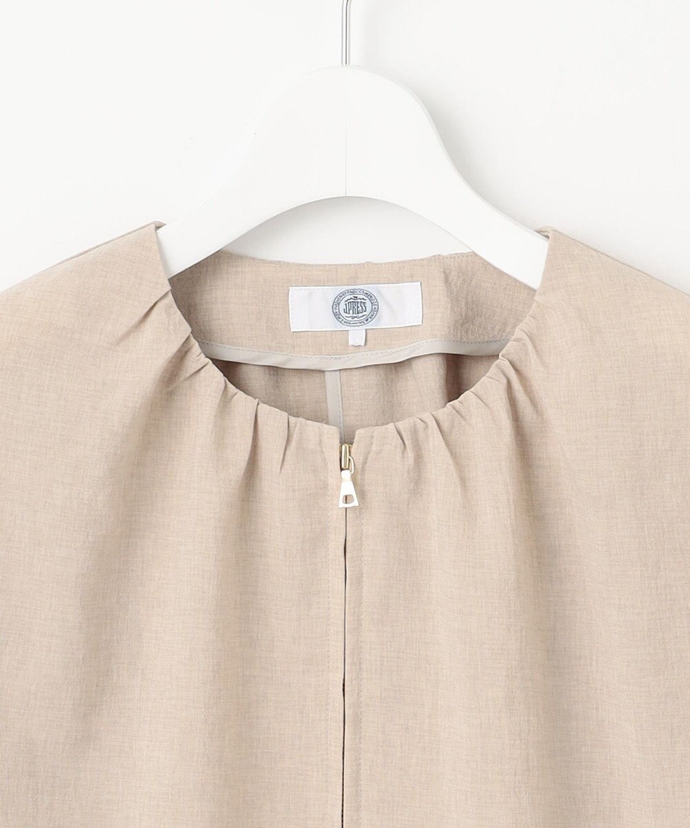 J.PRESS LADIES S 【洗える・接触冷感・防シワ・吸水速乾】BREEZE COOL  ノーカラー ブルゾン 