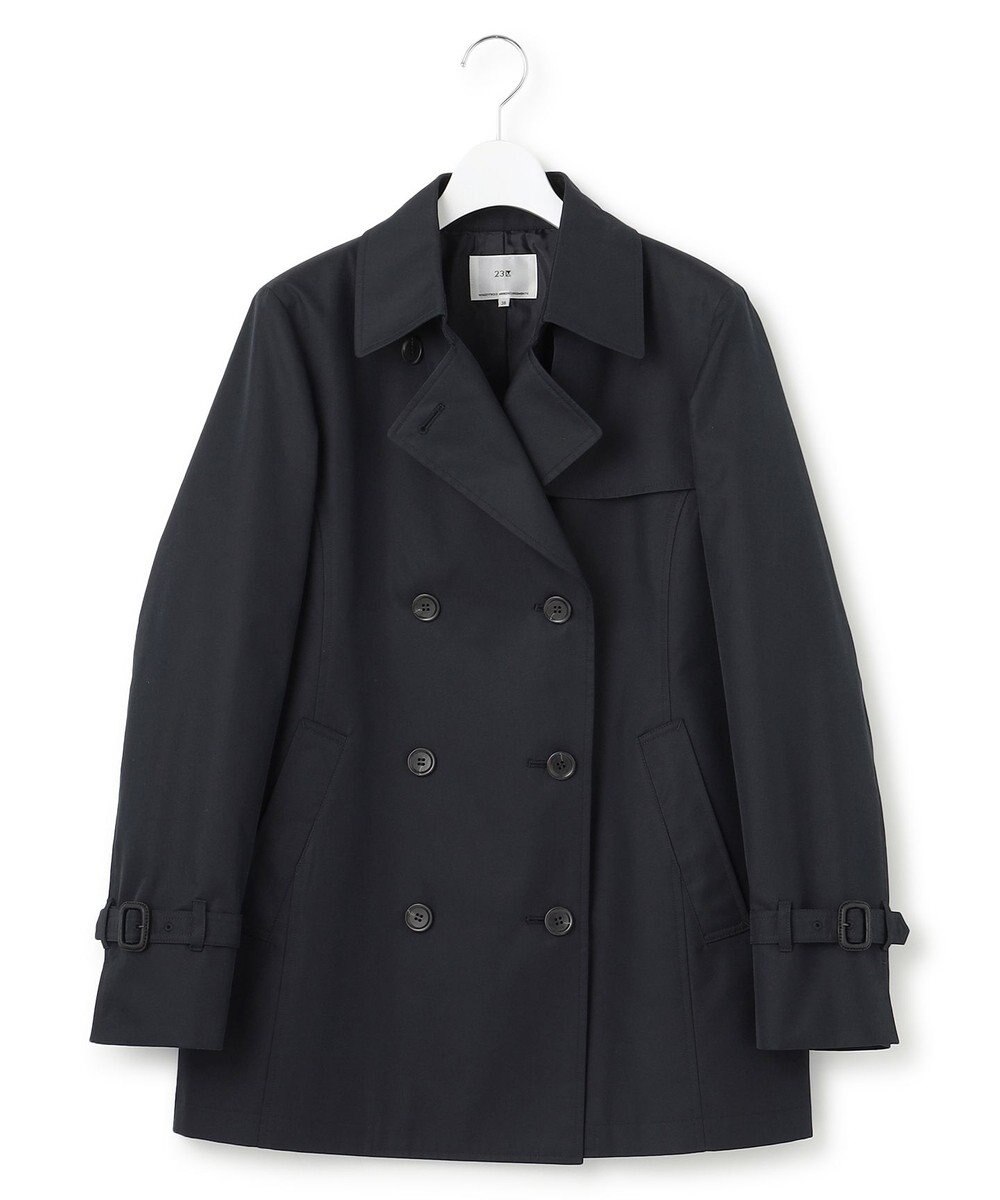 23区 L コットンポリエステルギャバジン ショート トレンチコート 