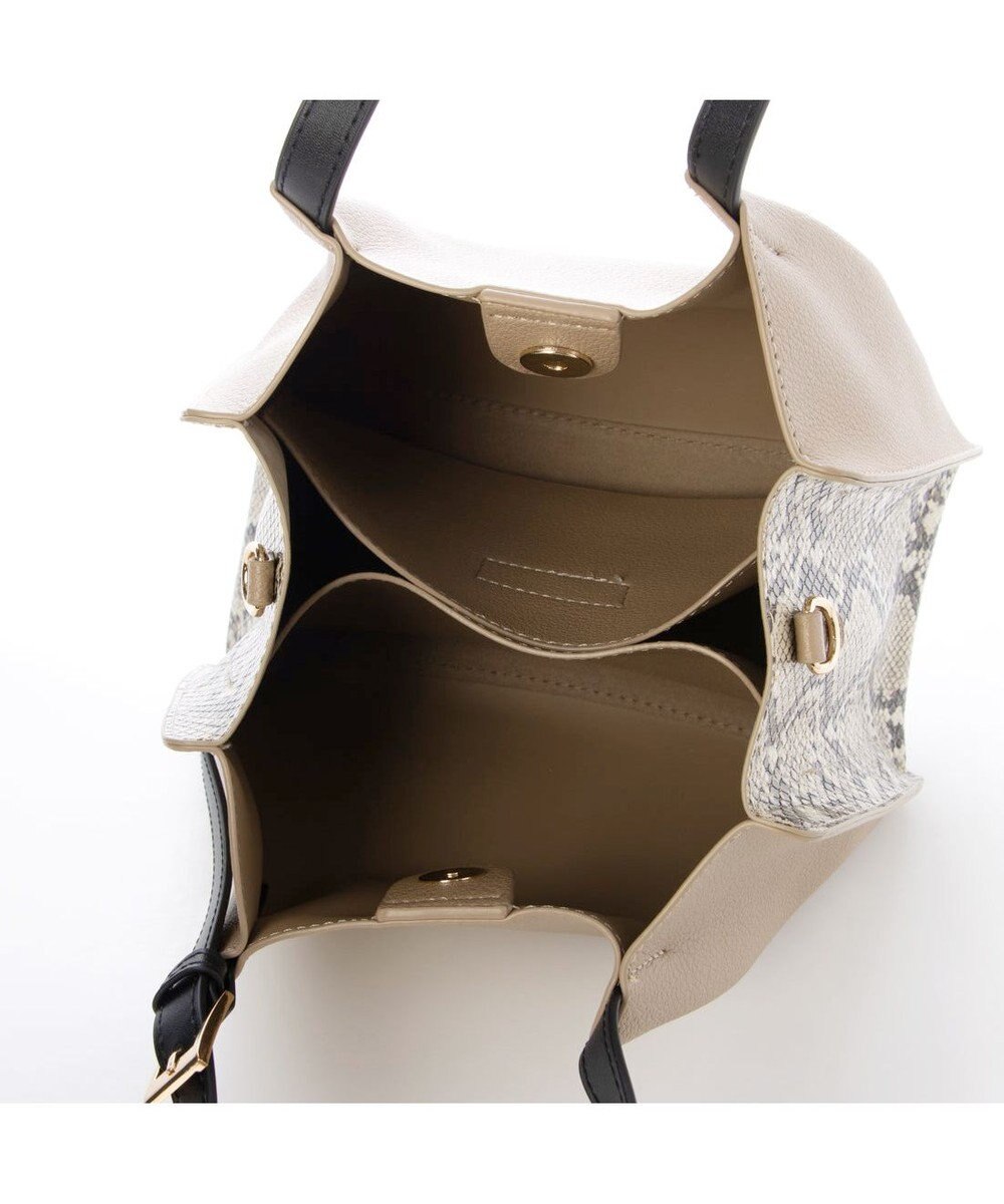 UNBILLION カシュカシュ cachecache / フェイクレザーショルダーバッグ付スクエアトート 