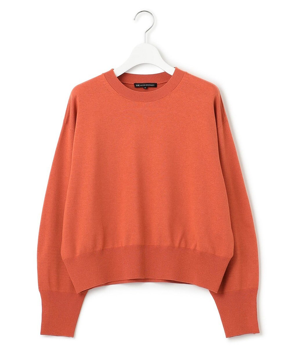 23区 【洗える】ウールコットンストレッチ ニット 