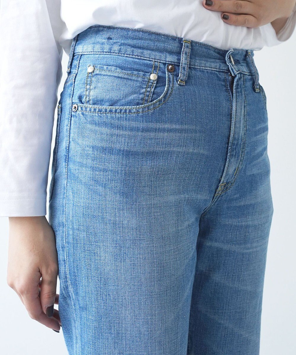 caqu FS linen tapered straight リネンテーパードストレートデニム 