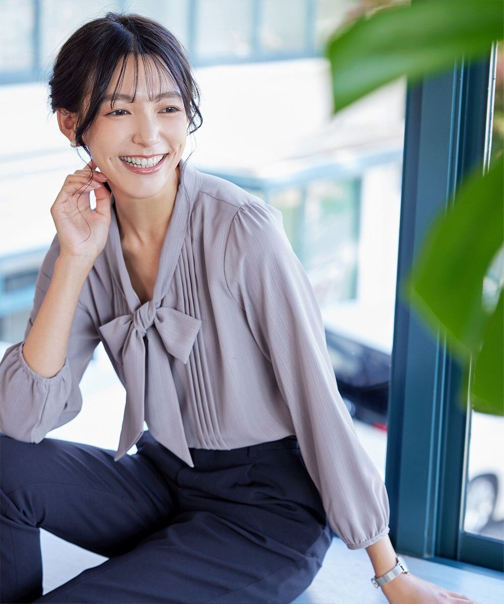 Tiaclasse 【新色追加・洗える】リボンタイブラウス 