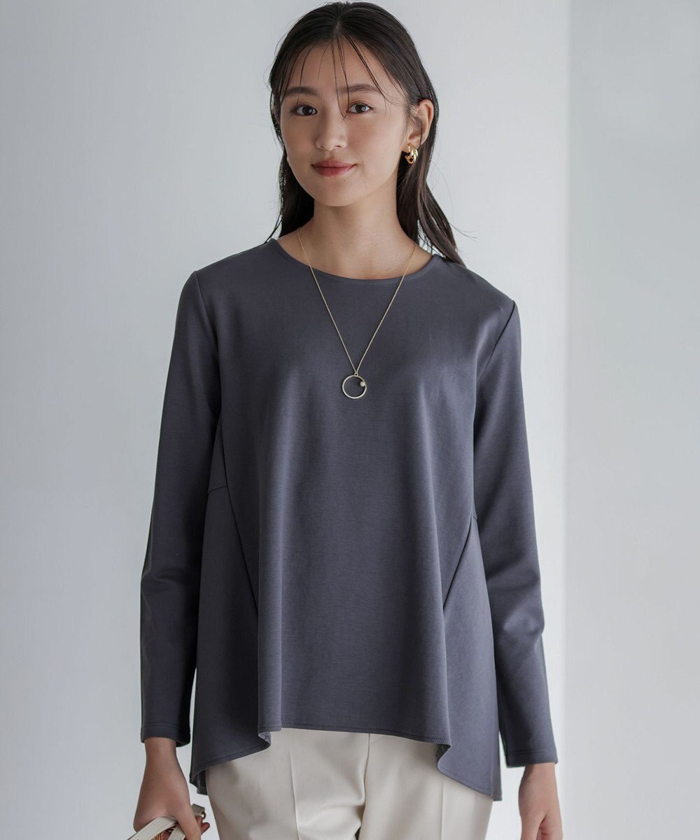 組曲 L バックフレアロングＴシャツ 