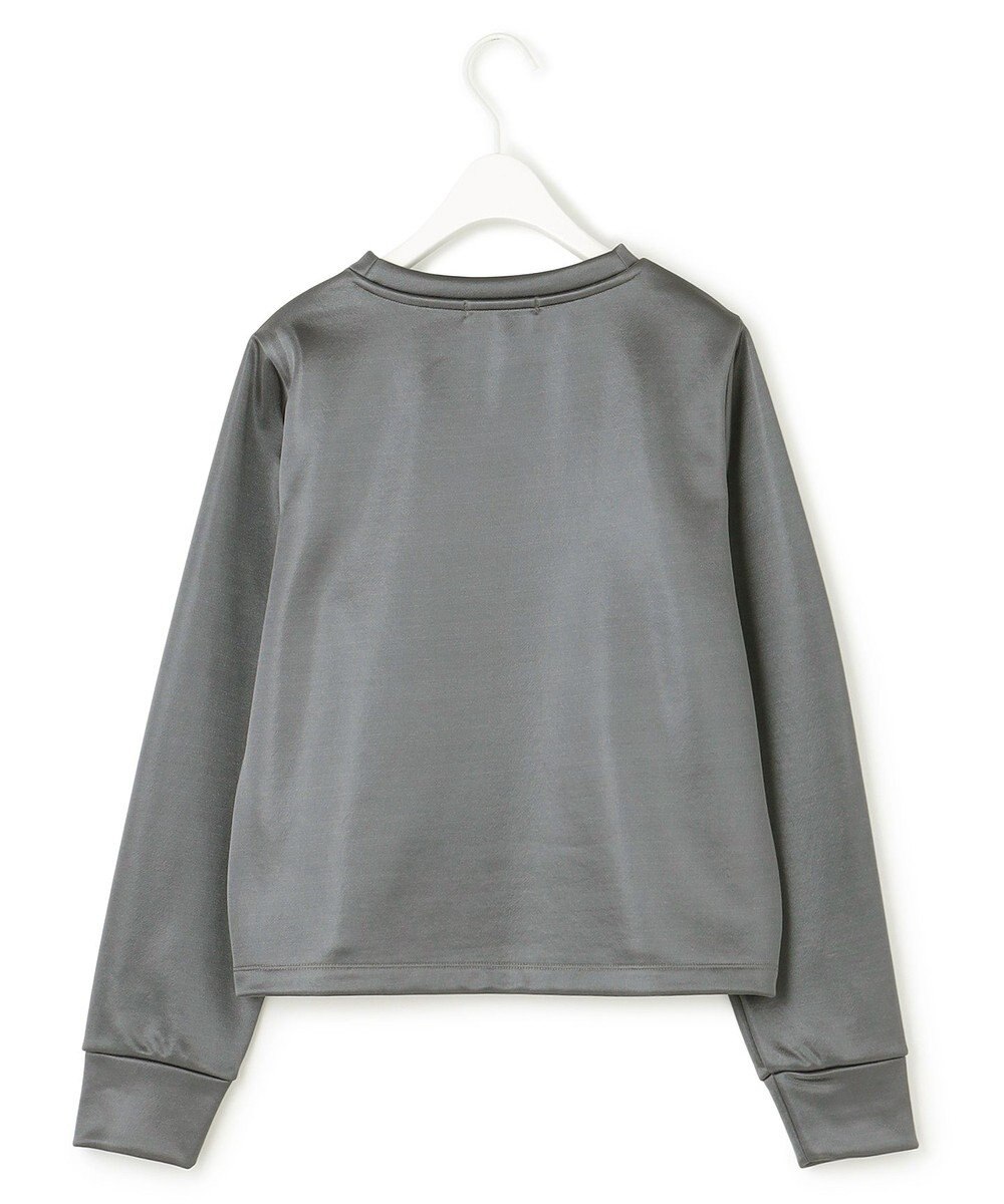 ICB L 【洗える】サテンボンディング クルーネックプルオーバー 