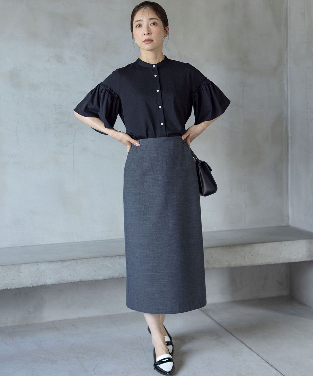 組曲 ギャザースリーブクリア カットソー 