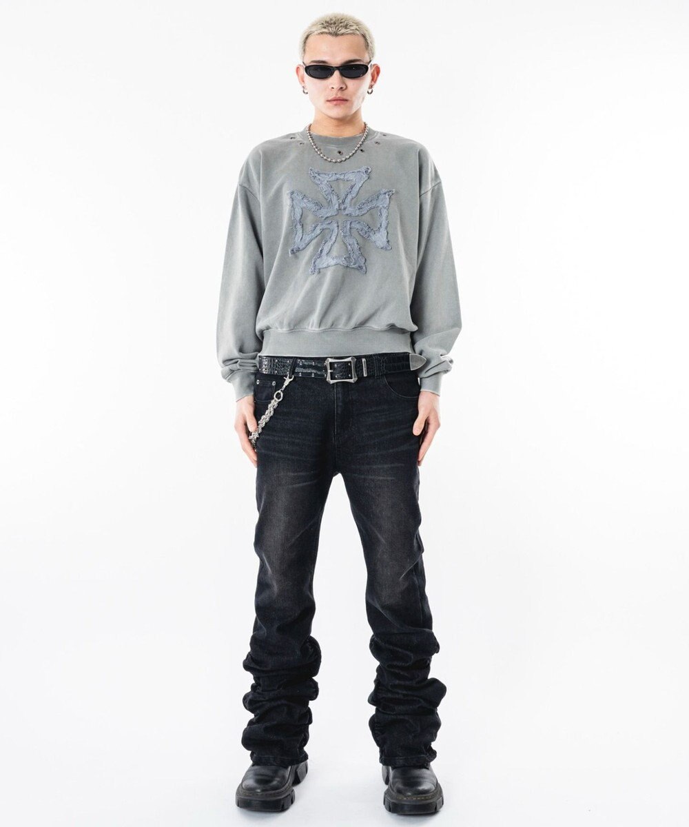 WEGO 【ユニセックス着用ITEM】ブリーチハトメロゴプルオーバー 